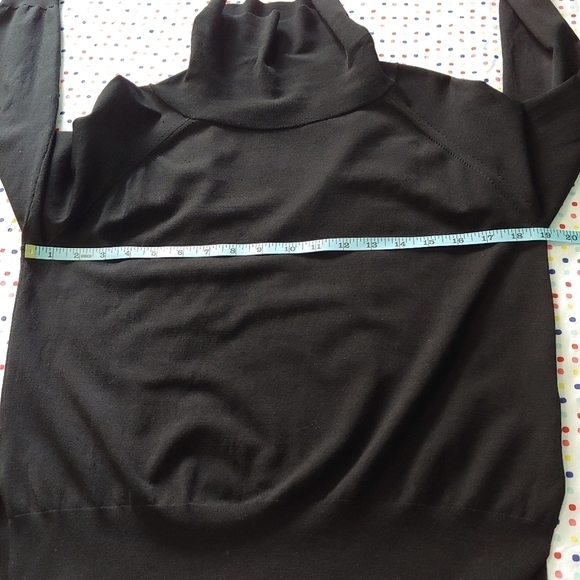 Aritzia Wilfred Free Black Turtleneck Pink Stripe Hem, XS - Picture 10 of 10